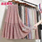 Chic Floral Printed Pleated Flounces Skirts